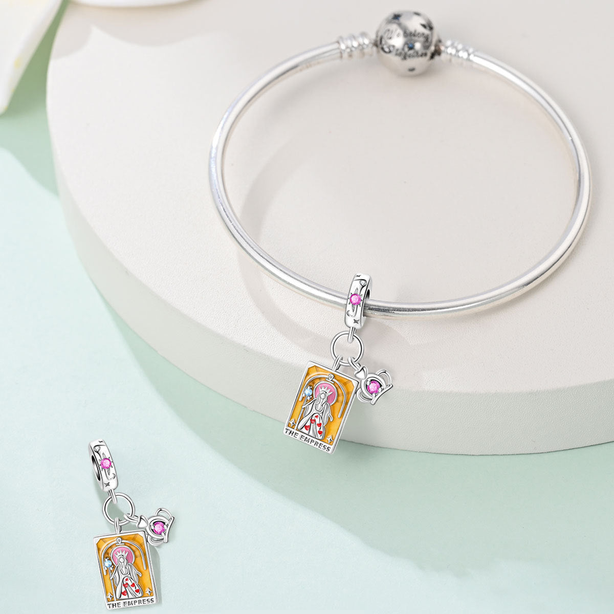Trendy Silver-plated Beaded Bracelet
