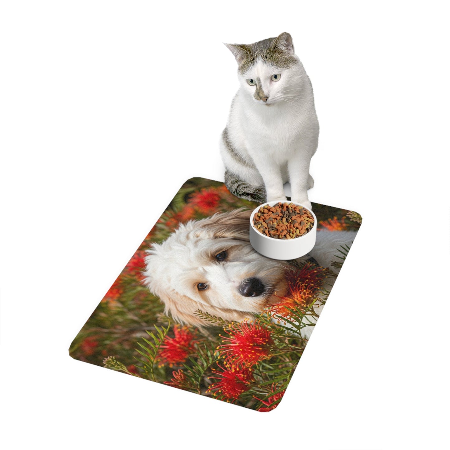 Tapis antidérapant pour animaux de compagnie – Tapis d'alimentation étanche pour chiens