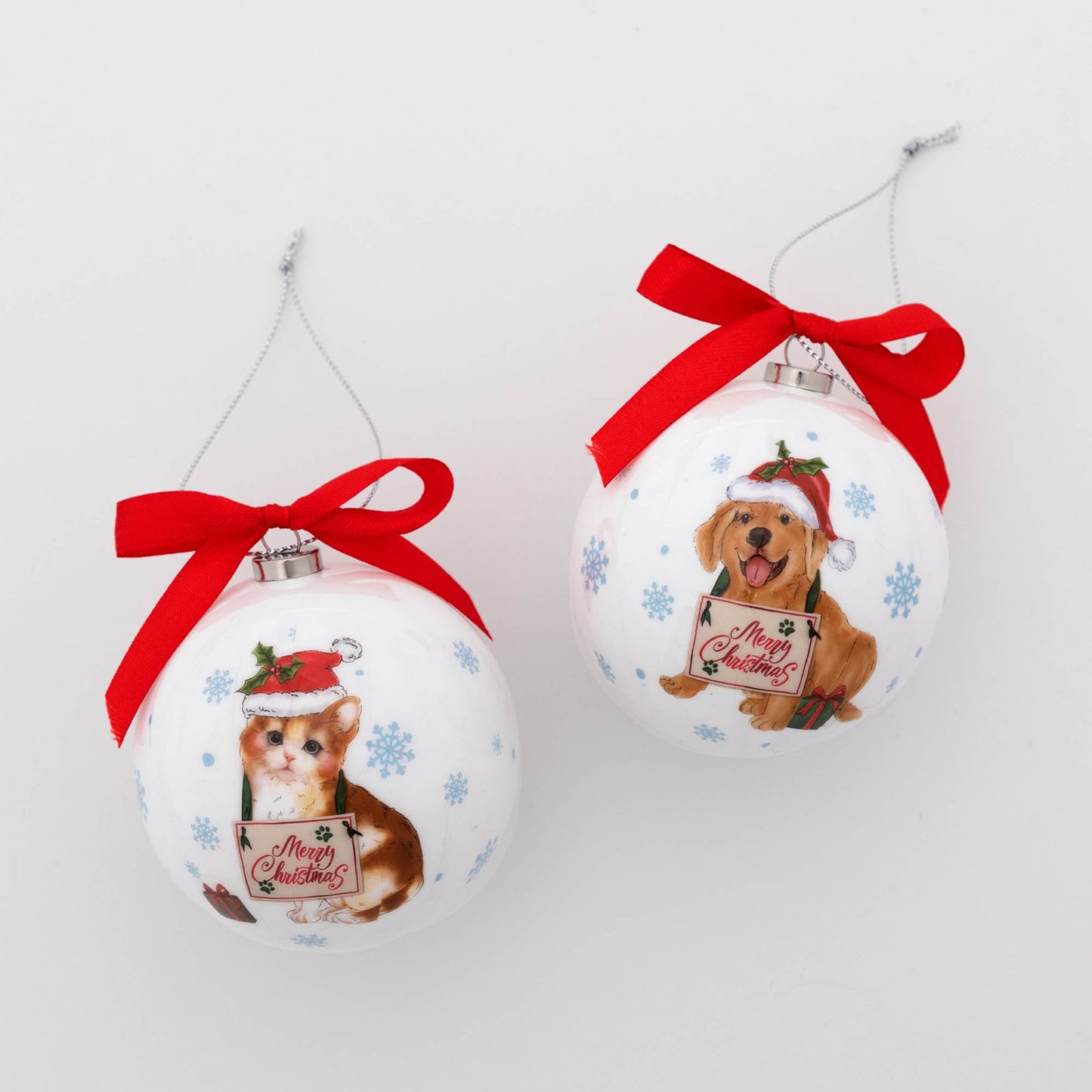 Precious Pets Shatterproof Christmas Ornaments - Set of 6