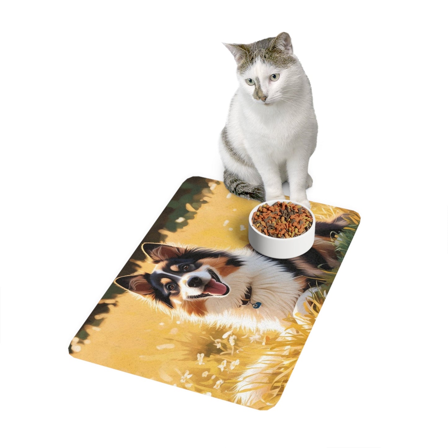 Tapis antidérapant pour animaux de compagnie – Tapis d'alimentation étanche pour chiens