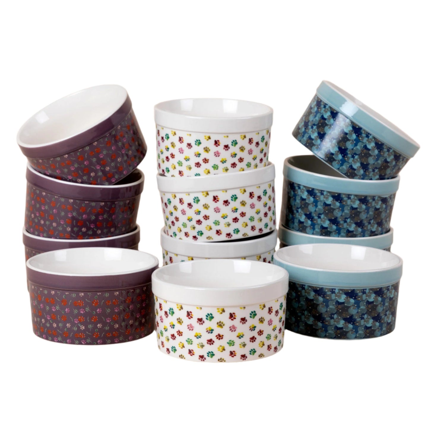 Paw Print Large Oven-Safe Ramekin - Set of 4 - 14oz