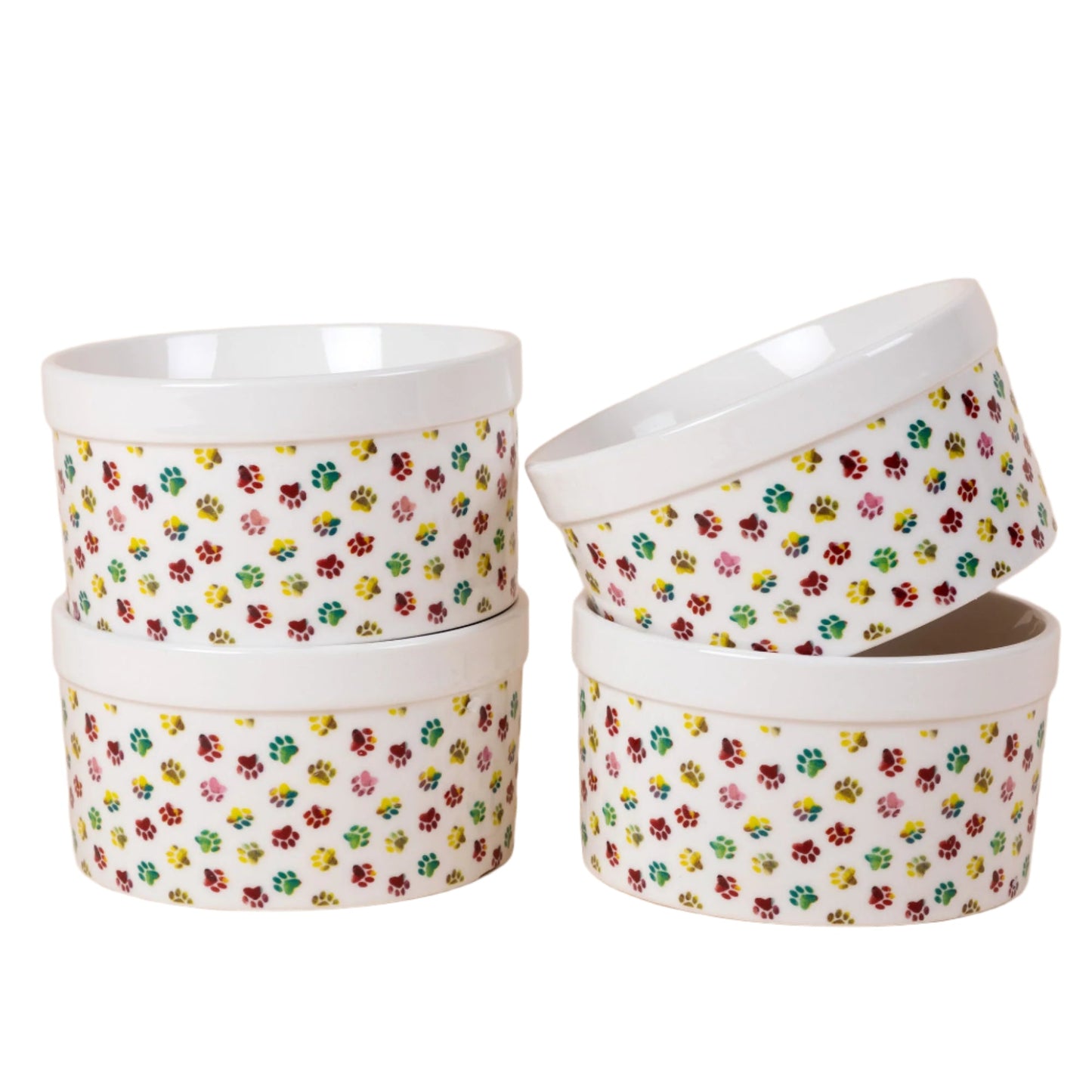 Paw Print Large Oven-Safe Ramekin - Set of 4 - 14oz