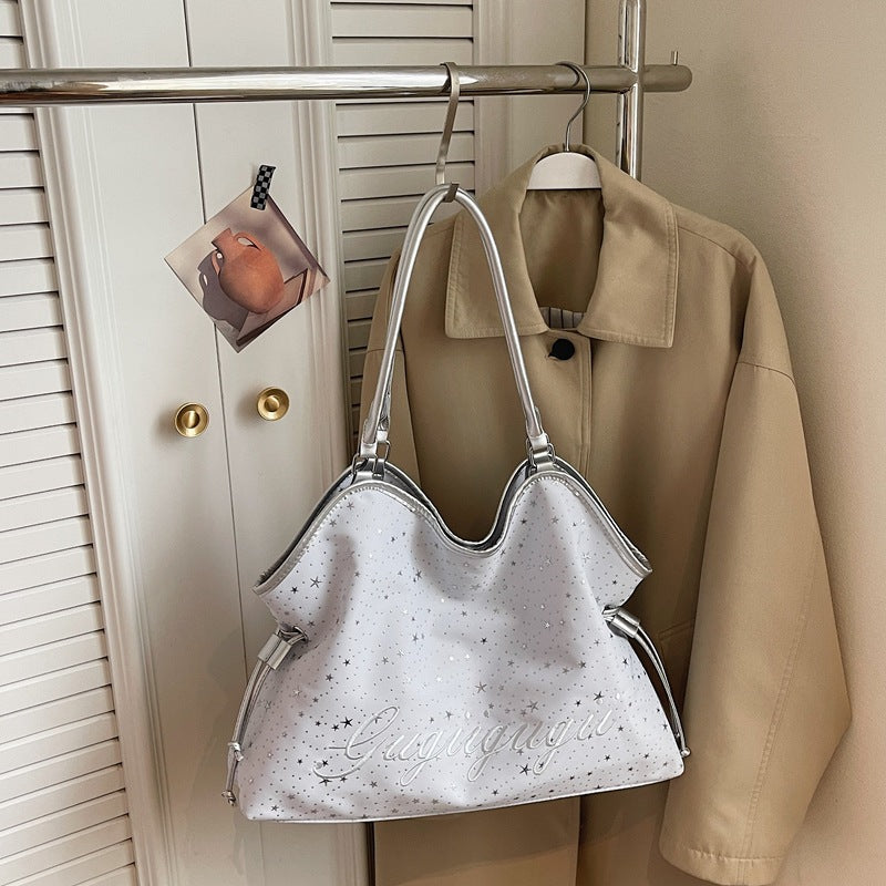 Star-print Tote Bag Womens Large-capacity Handbag