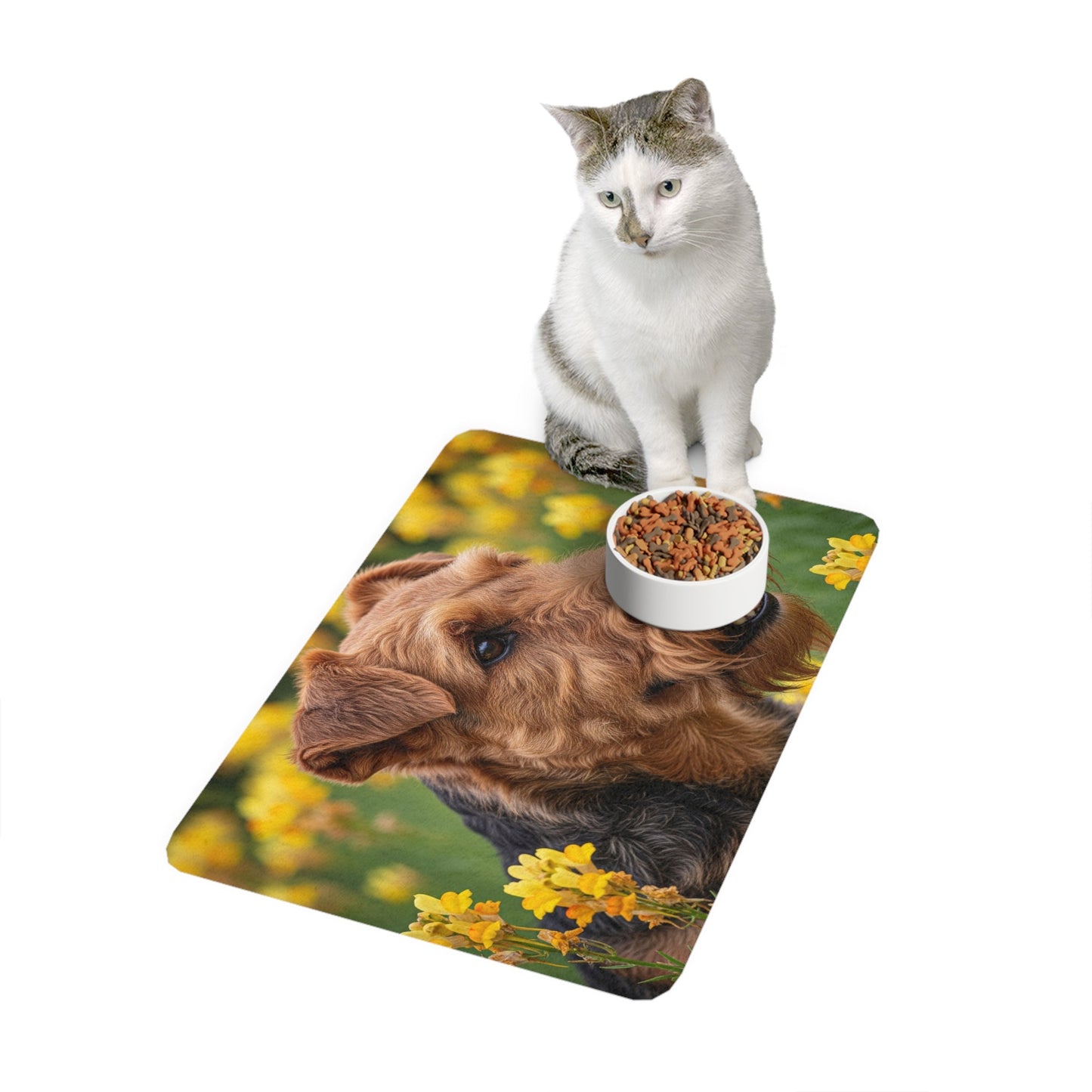 Tapis antidérapant pour animaux de compagnie – Tapis d'alimentation étanche pour chiens