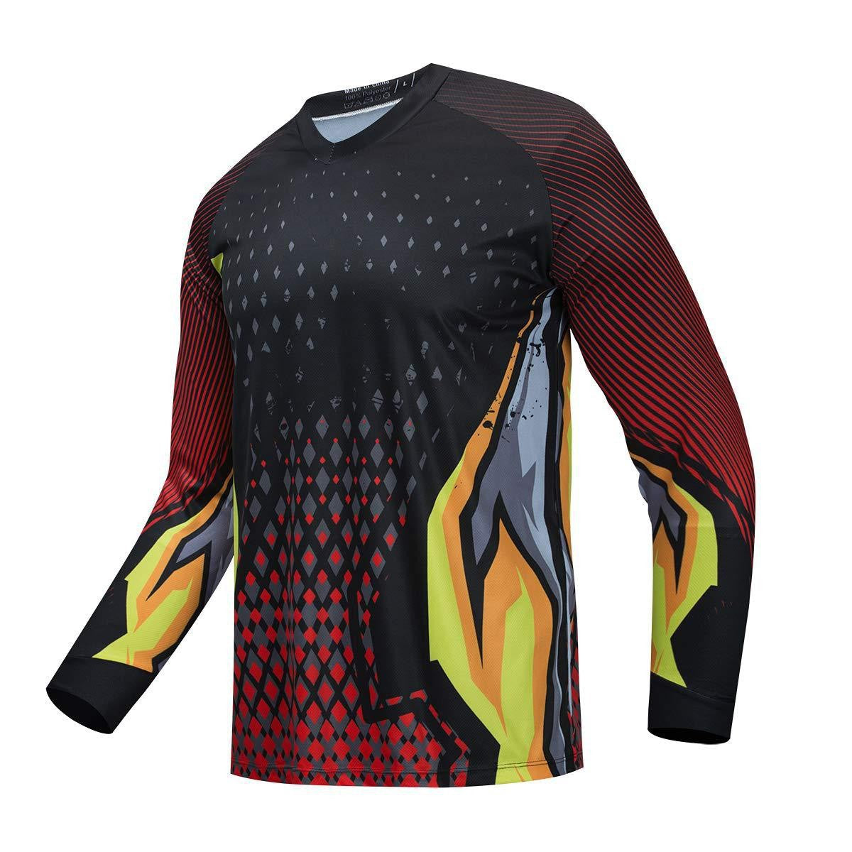 V-neck 3D Digital Print Long Sleeve