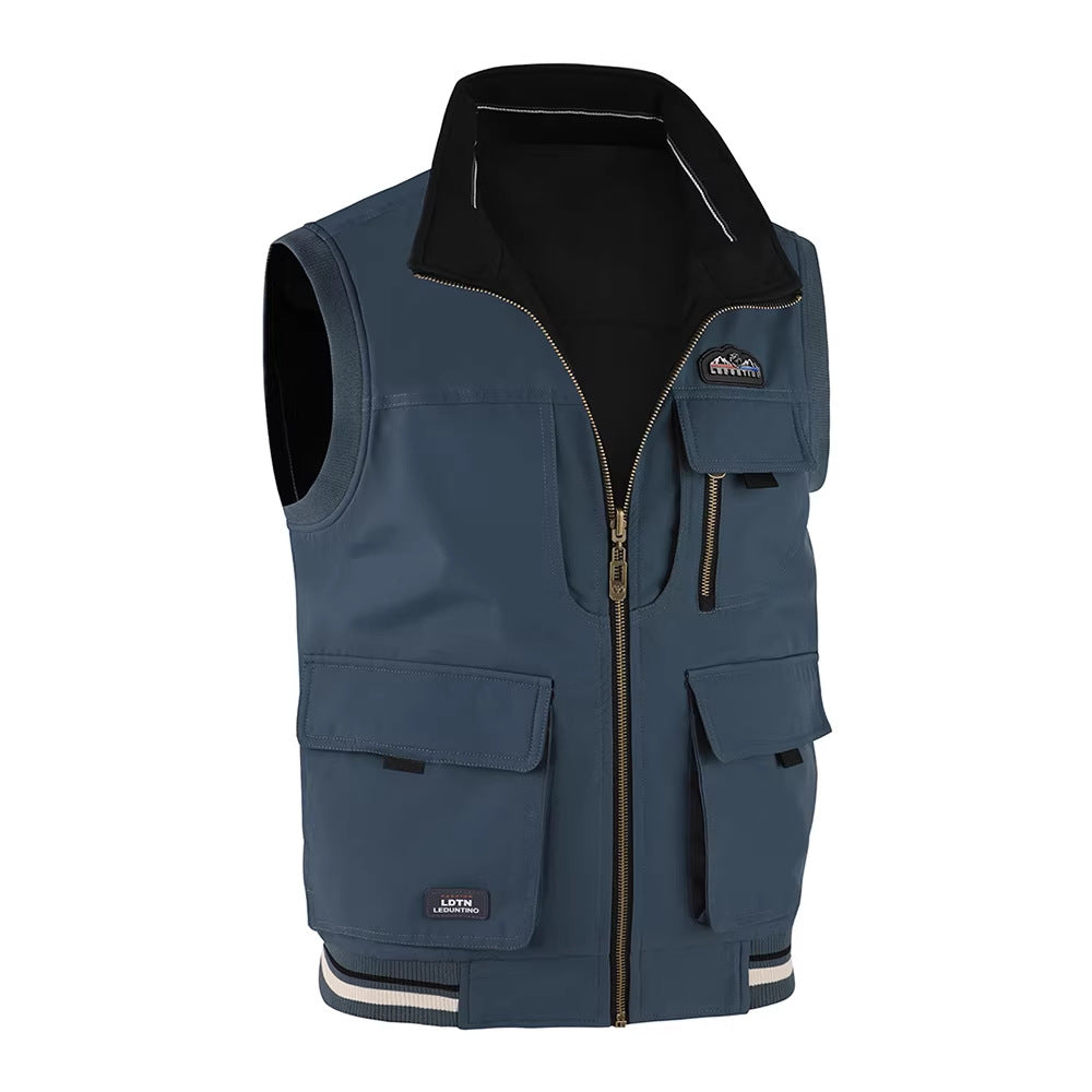 Springautumn New Double-sided Vest For Men Wearable On Either Side
