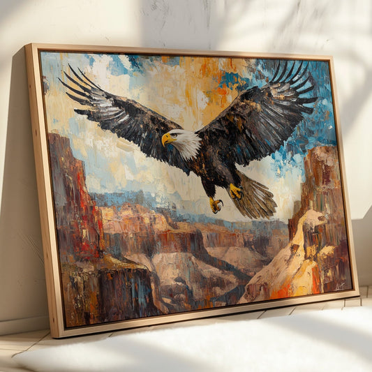 Aigle majestueux sur canyons peints
