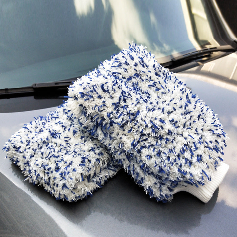 Large Coral Fleece Car Wash Glove