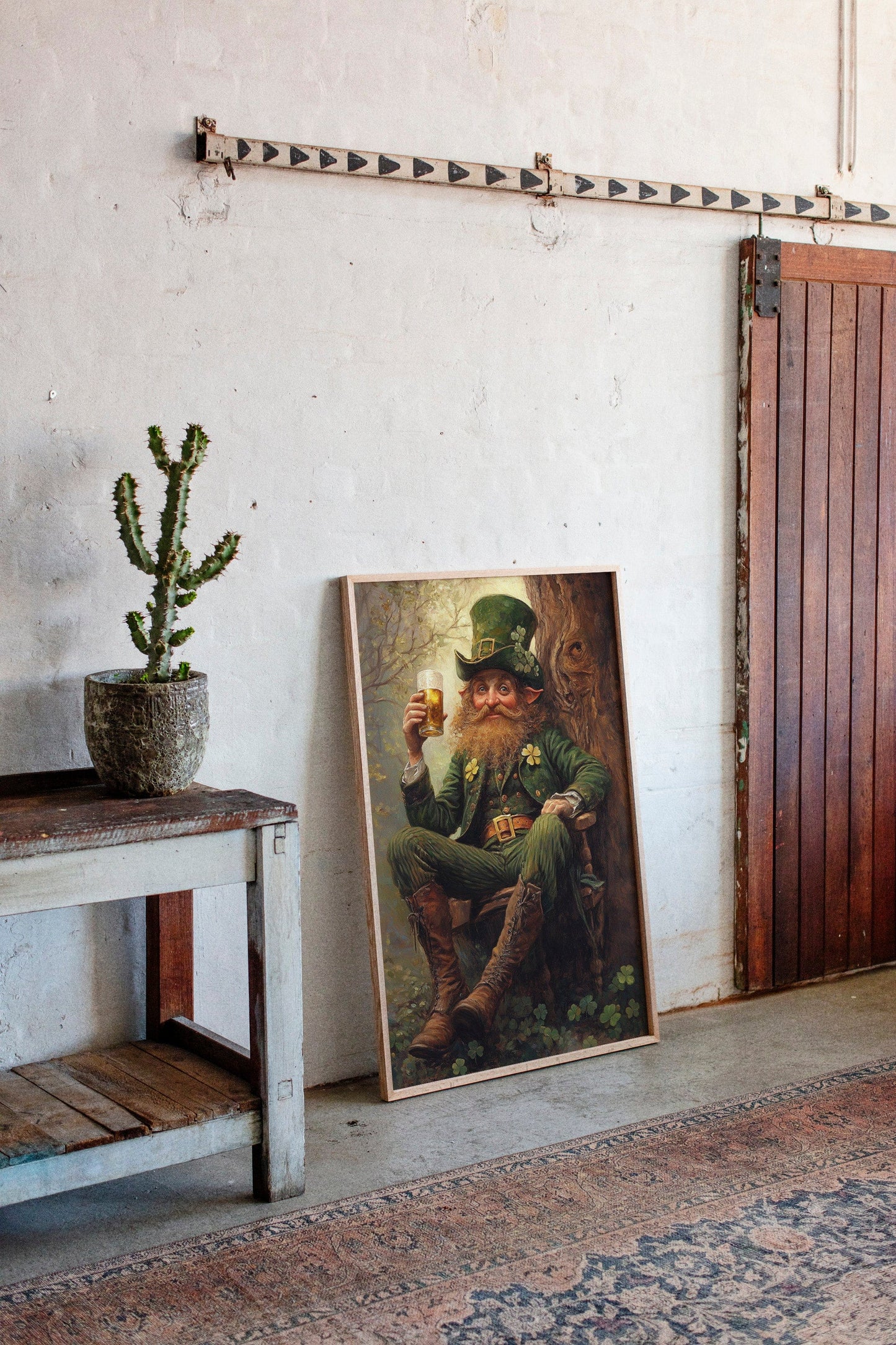 Le lutin chanceux : toile murale sur le folklore irlandais