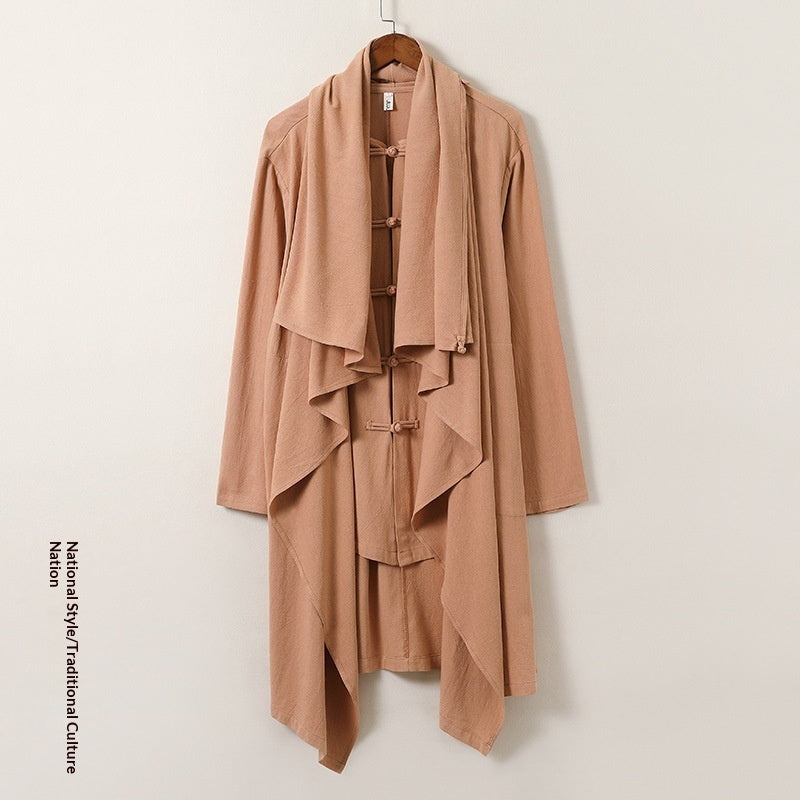 Linen Hanfu Casual-style Trench Coat Tang-style Shirt