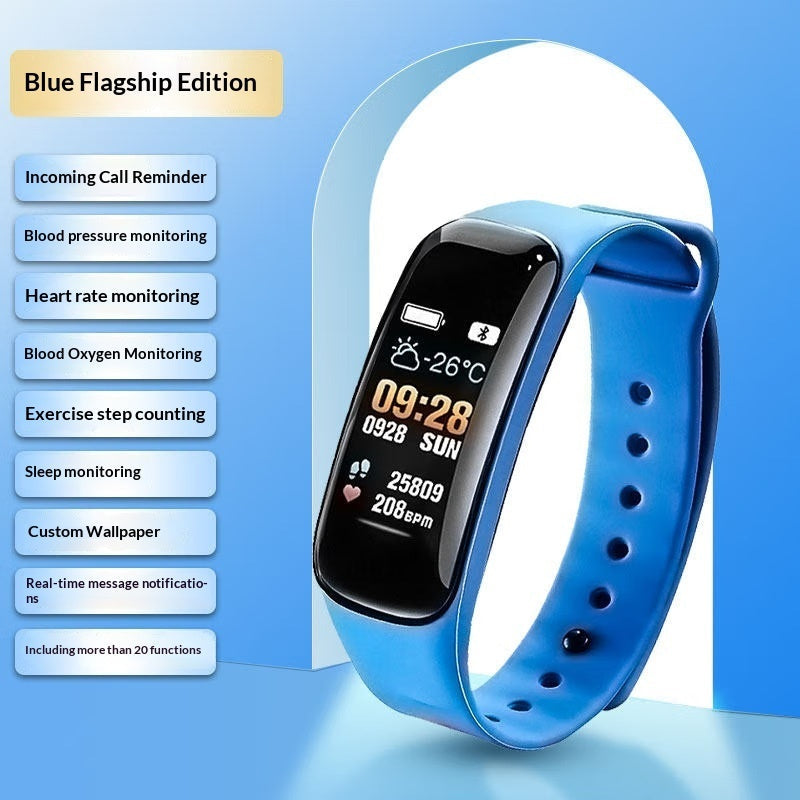 Smart Multifunctional Fitness Pedometer Alarm Clock Bluetooth Watch