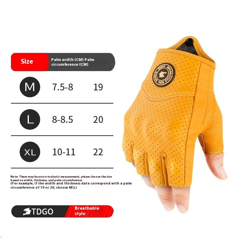 Summer Drop-resistant Breathable And Windproof Harley Retro Biker's Electrombile Gloves