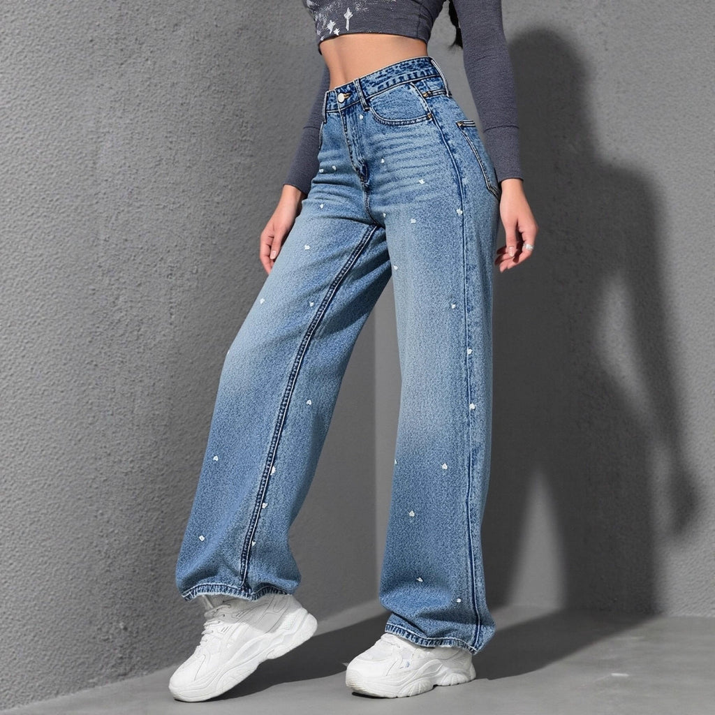 Women's High Waist Loose Jeans