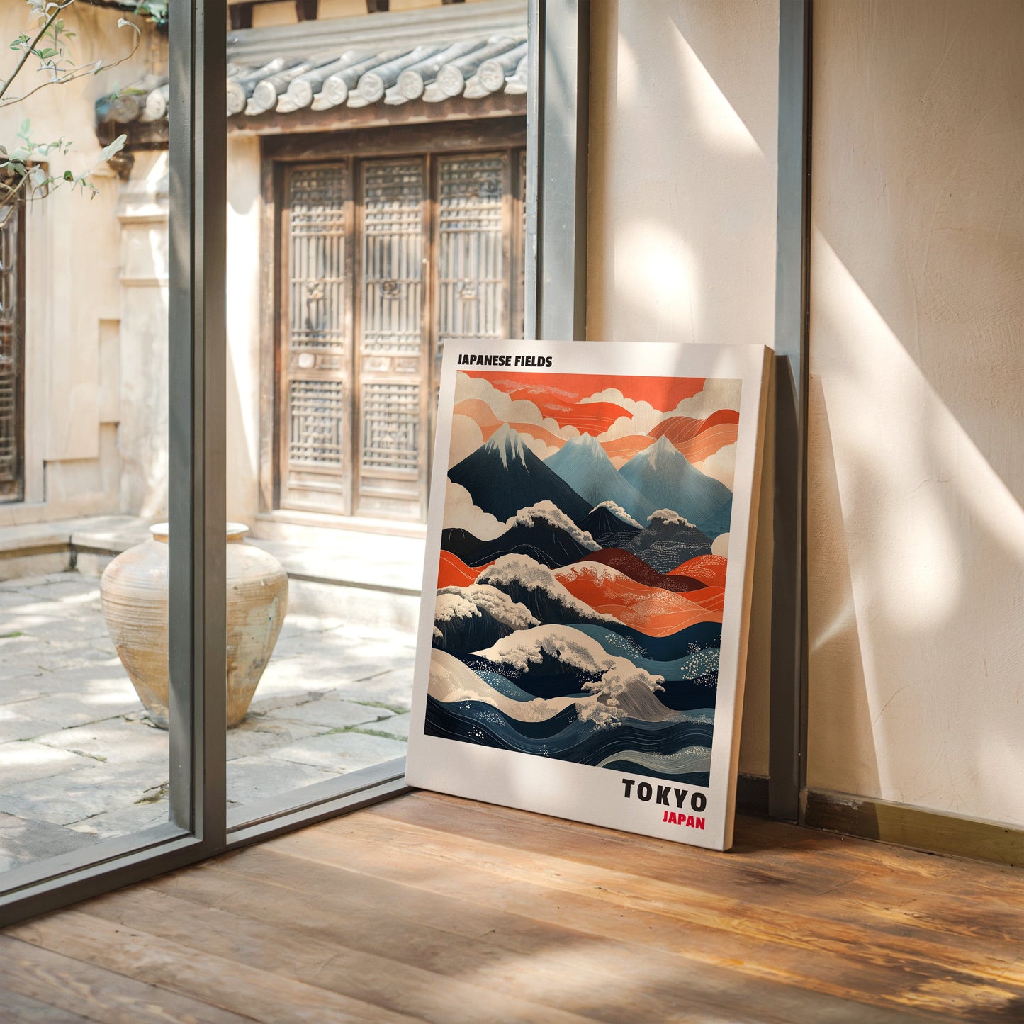 Champs japonais – Harmonie entre montagne et vague