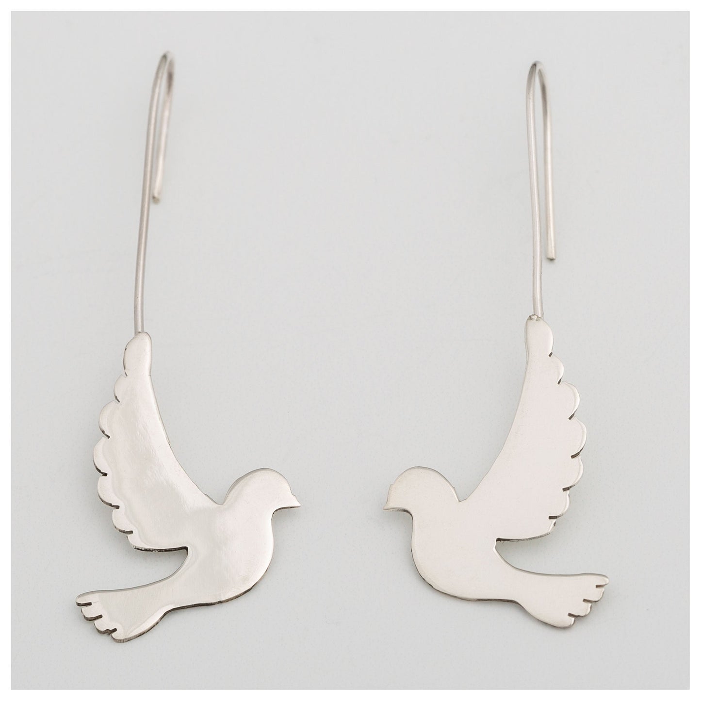 Dove Silhouette Sterling Earrings