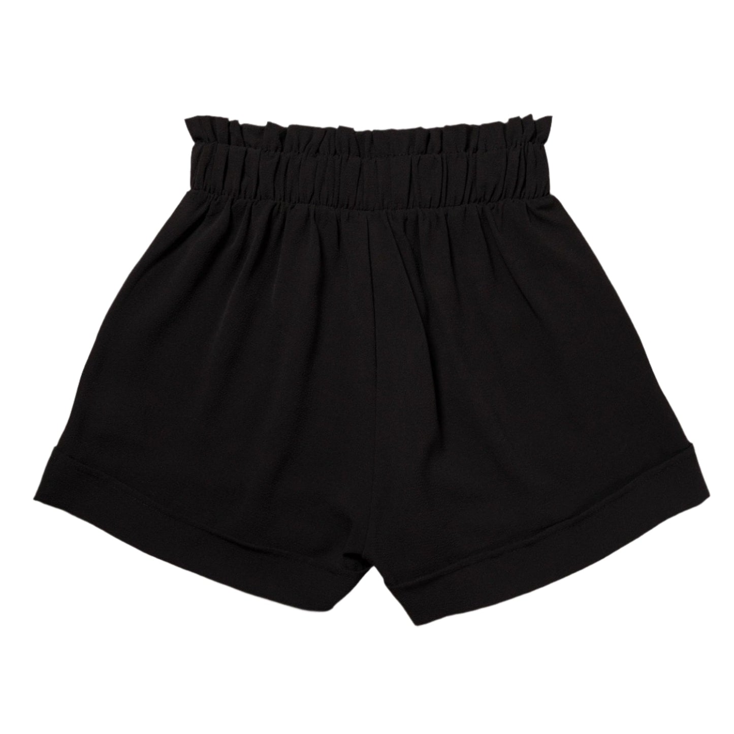 High-Waist Ruffle Top Cuff Shorts
