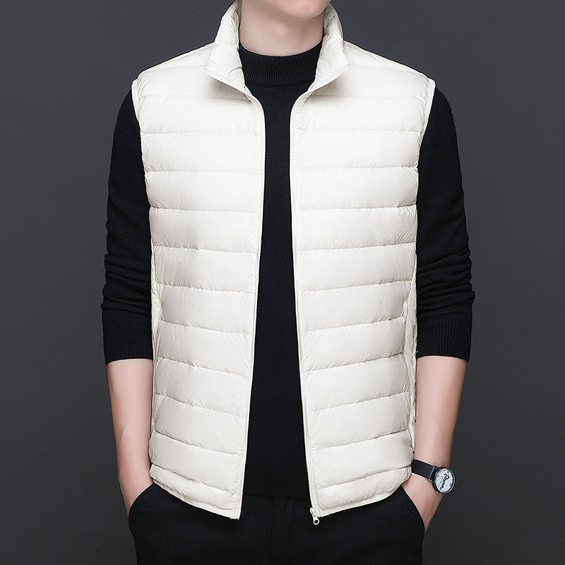 Winter Short Thermal Duck Down Lightweight Puffer Vest