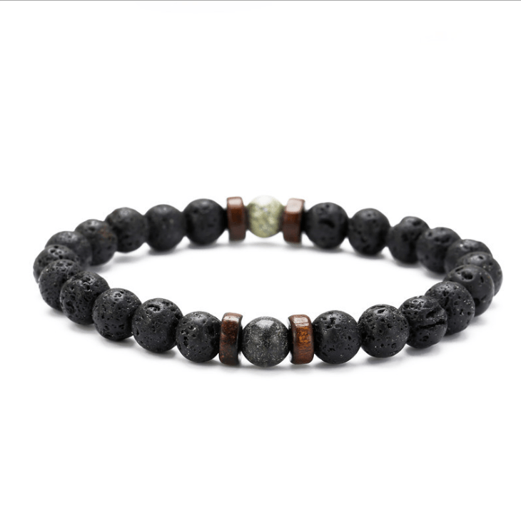 Epic Legendary Volcanic Stone Bracelet For Men And Women Lava Stone Stretch Yoga Bead Bracelet