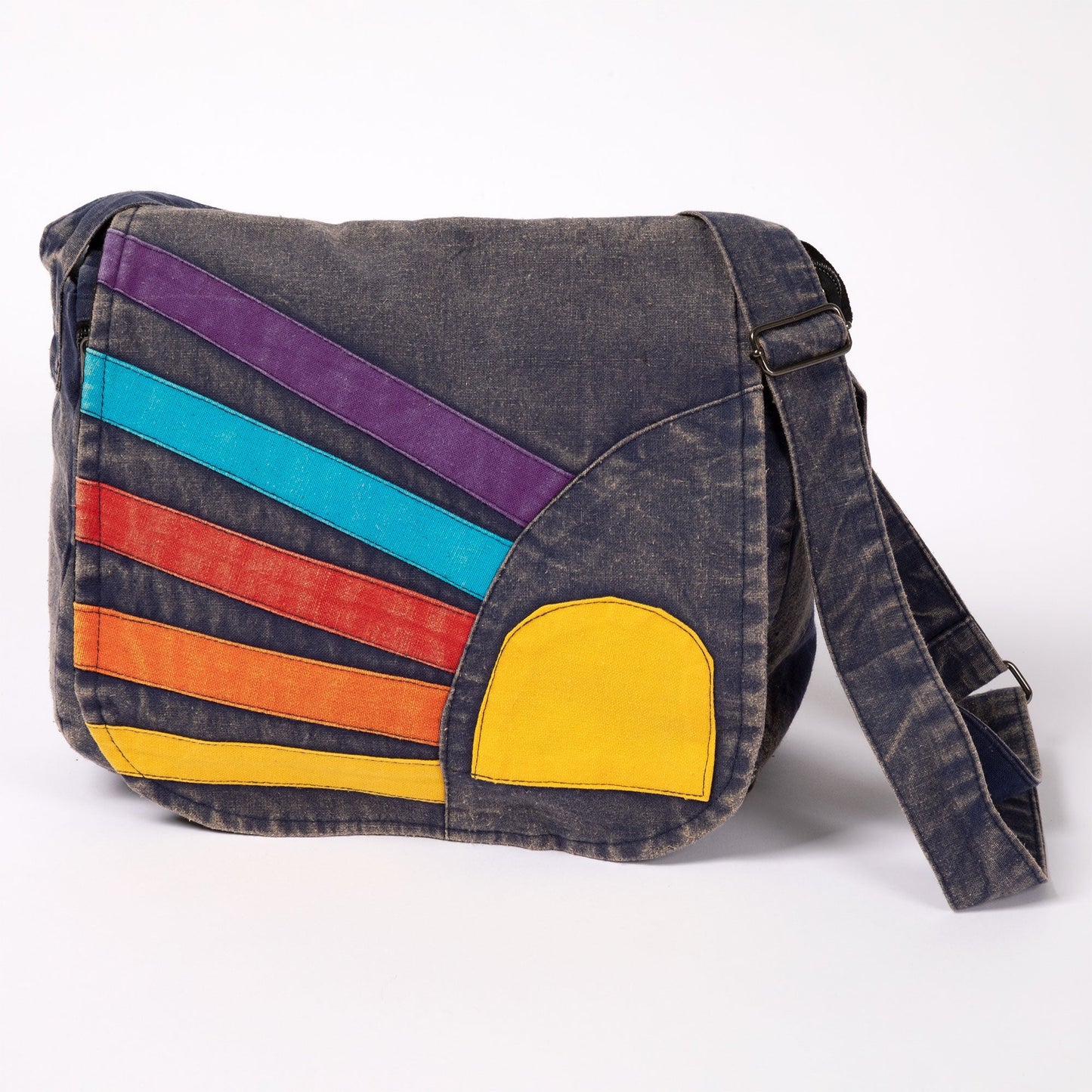 Rising Sun Stone Washed Messenger Bag
