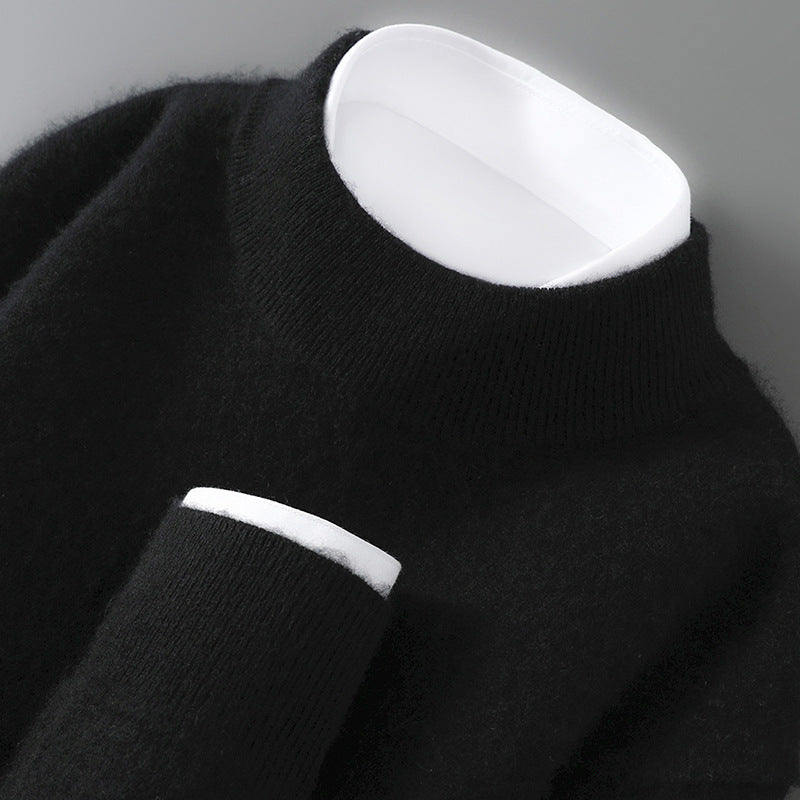 Men's Casual Loose-Fitting Cashmere Base-Layer Sweater
