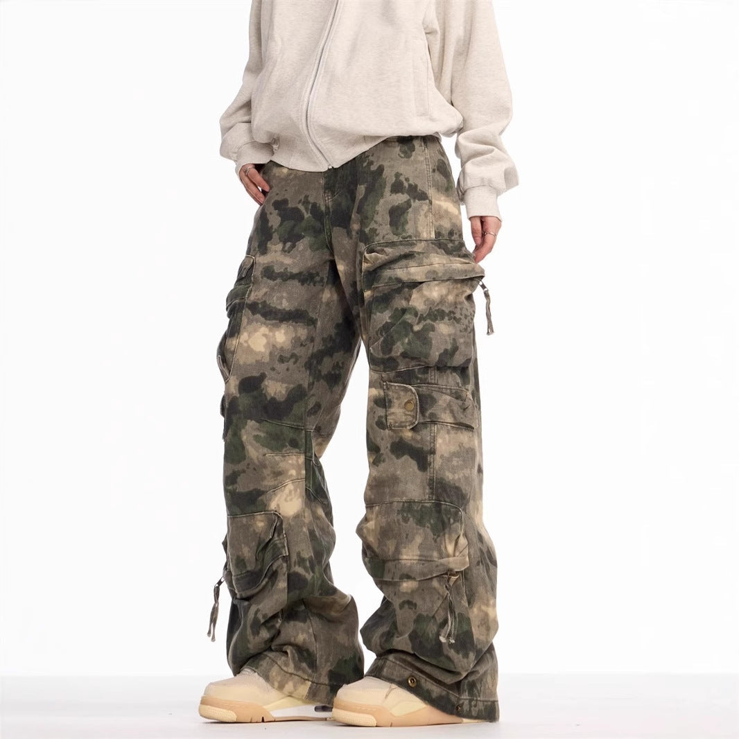 Heavy-duty Camouflage Loose-fit Trousers