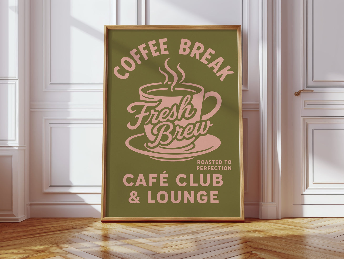 Affiche Rétro Café Fraîchement Préparé