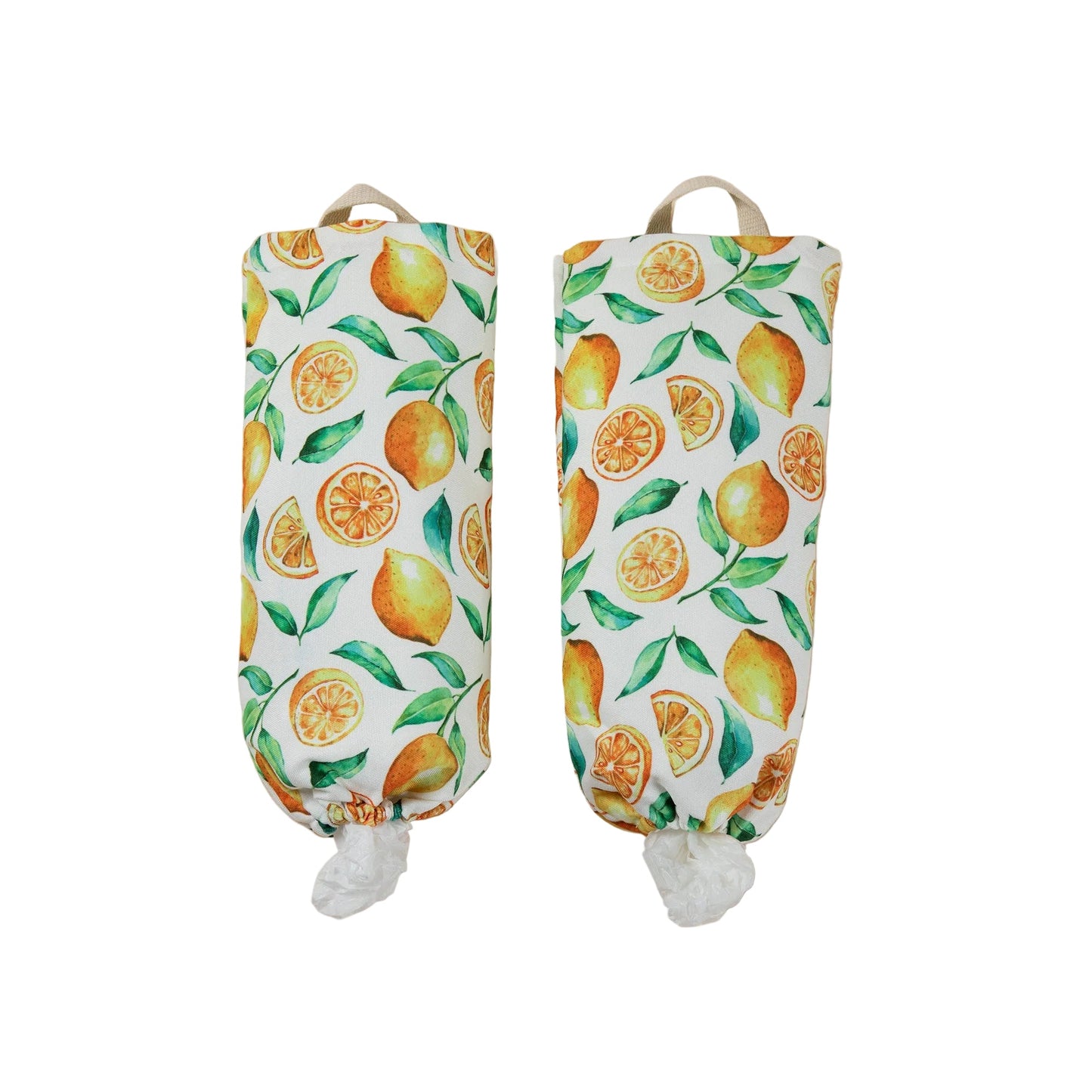 Lemon Vibes Plastic Bag Holder - Set of 2