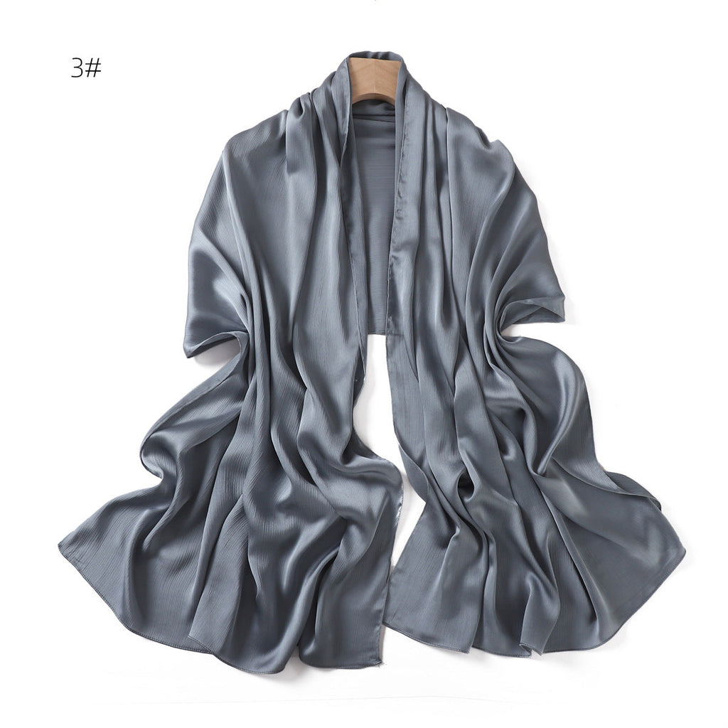 Solid-color Womens Summer Shawl Sunscreen Scarf