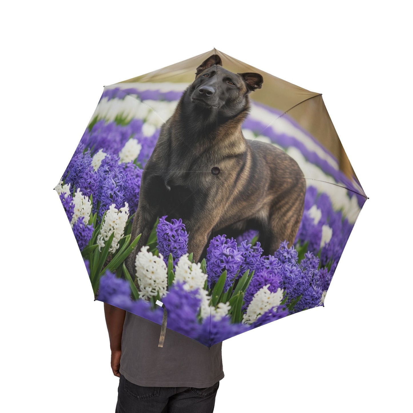 48" halbautomatischer Regenschirm – Winddichter großer Reise-Regenschirm