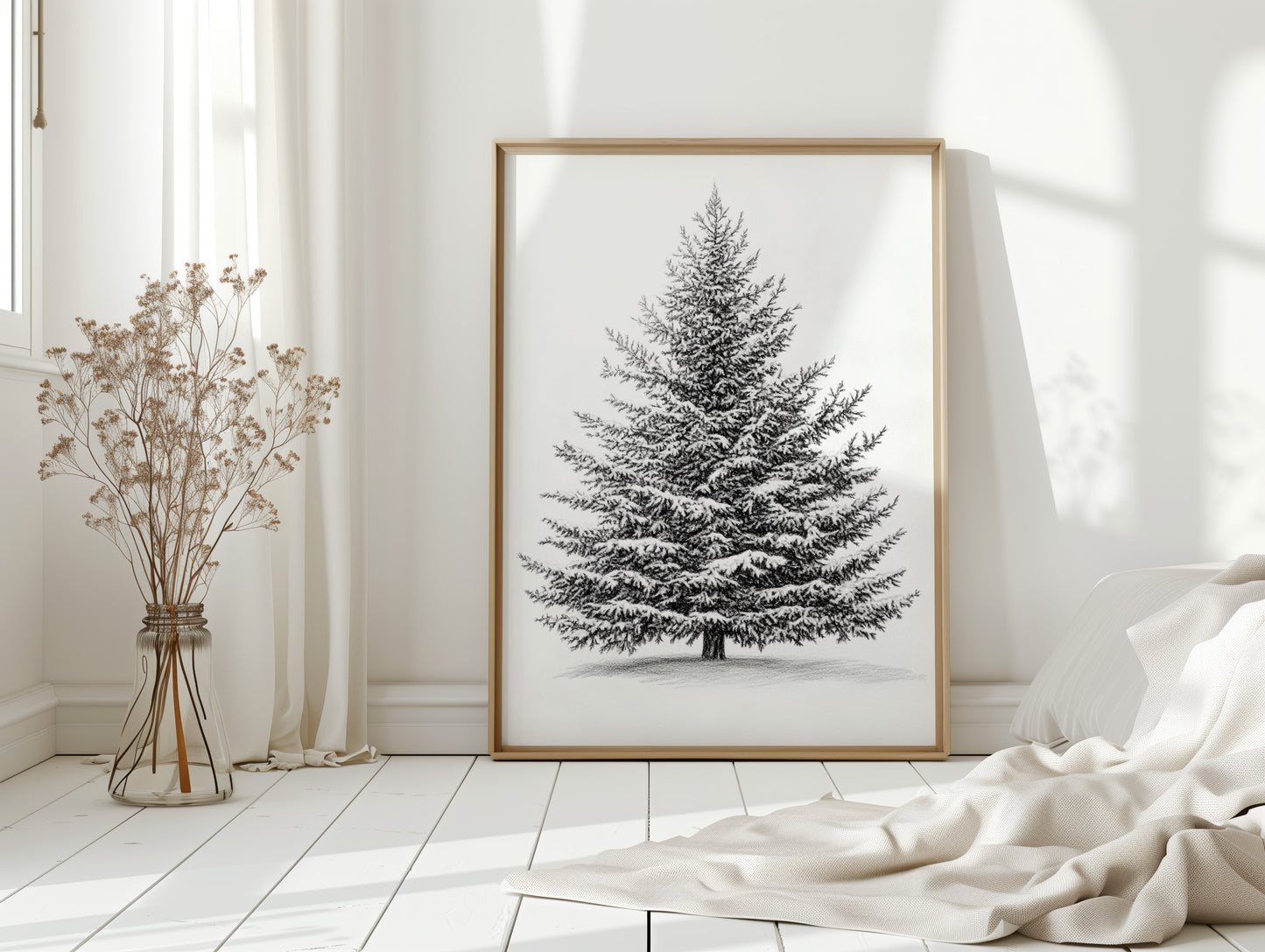 A Blanket Of White Snow-Covered Pine