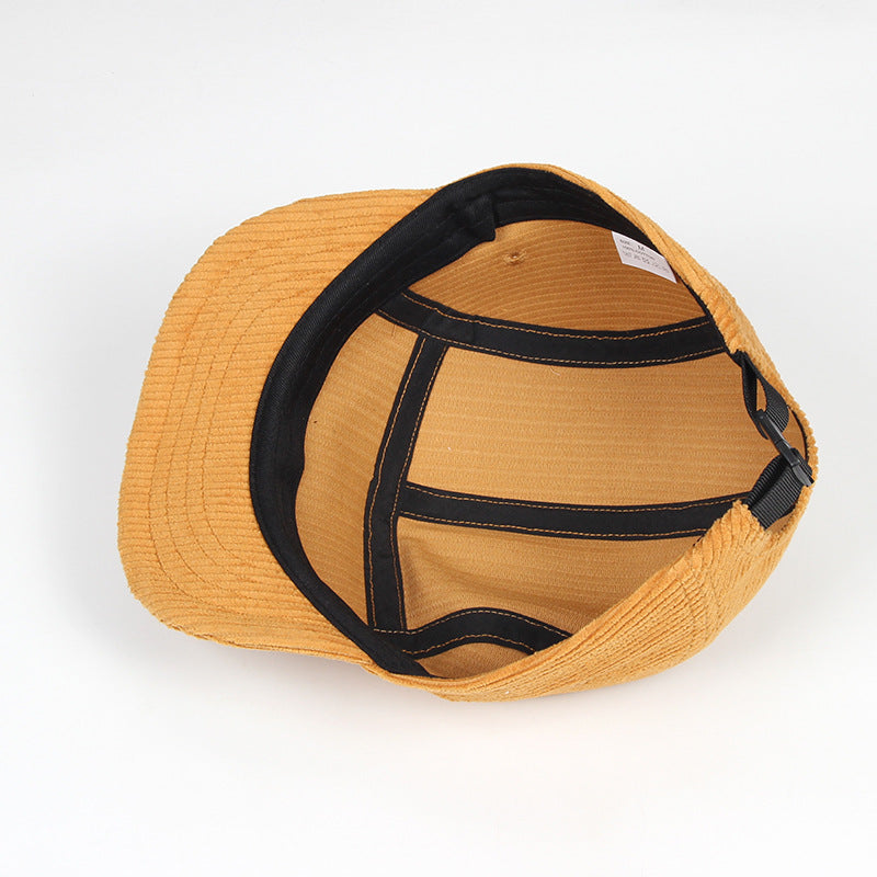 Pure Cotton Corduroy Five-panel Cap Short Brim 5-panel Baseball Cap