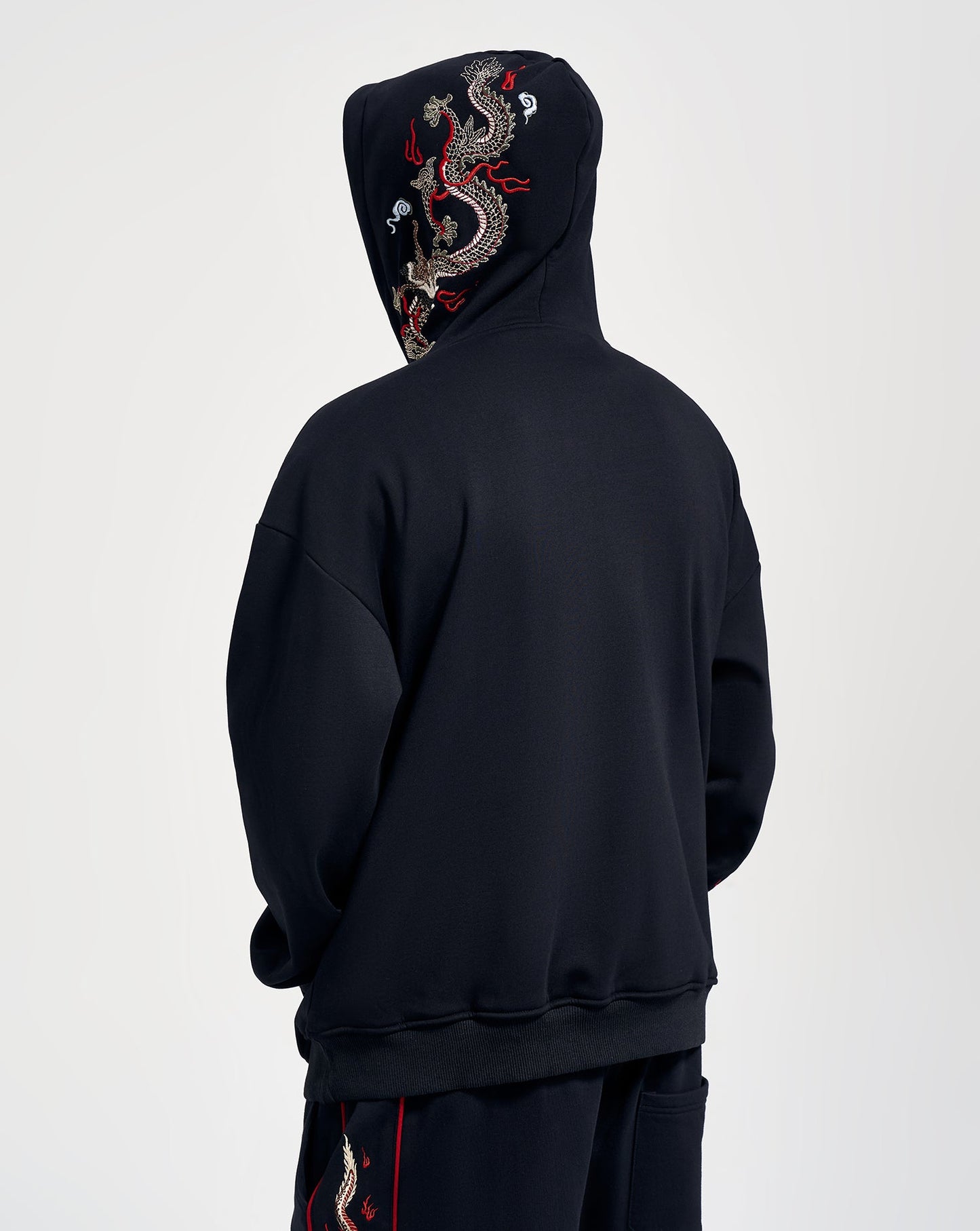 KH9190 Sweat à capuche brodé Dragon