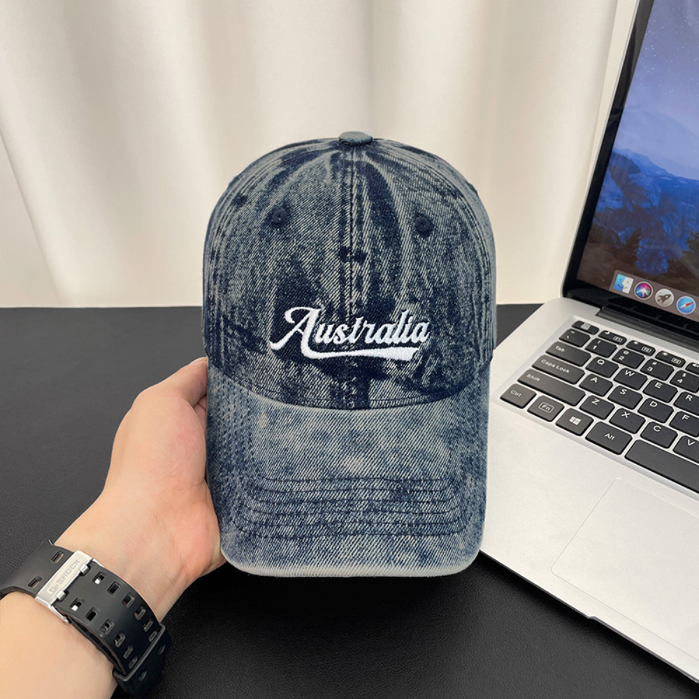 Monochromatic Individuality Frayed Letter Embroidery Washed-out Vintage Trend Fashion Holey Brim Baseball Cap Street Travel
