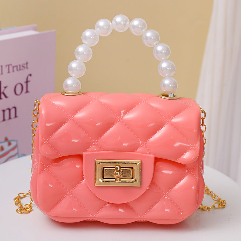 Handheld Candy Bag Solid Color Single Shoulder Strap