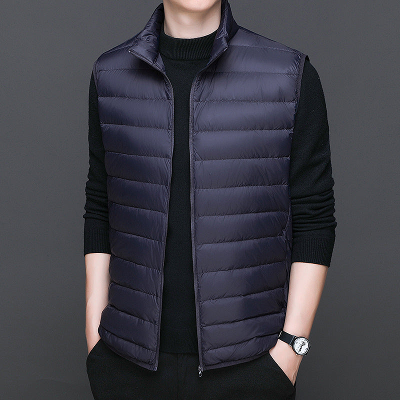 Winter Short Thermal Duck Down Lightweight Puffer Vest