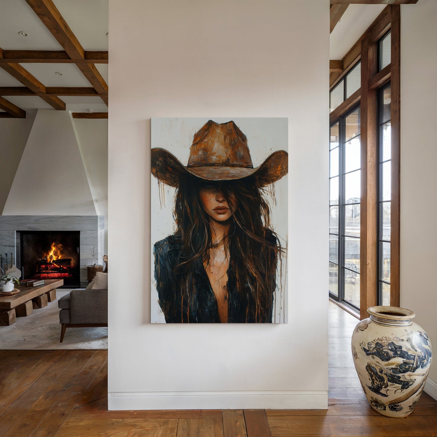 Whiskey Dust – Kühner Western-Cowgirl-Druck