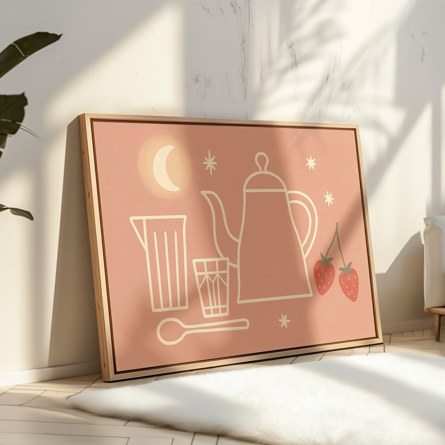 Thé au clair de lune et fraises