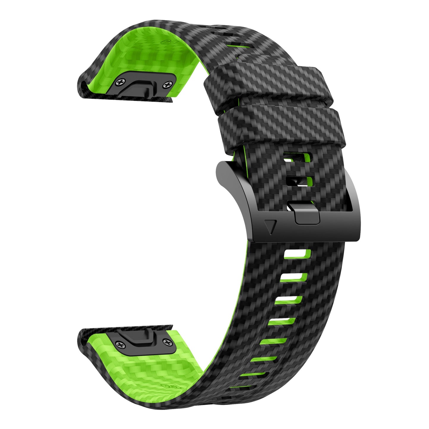 Silicone Watch Strap With Carbon Fiber Texture