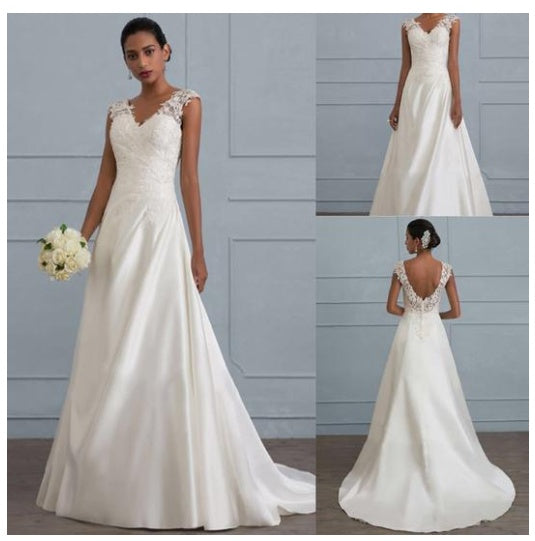 White Lace Backless Dress