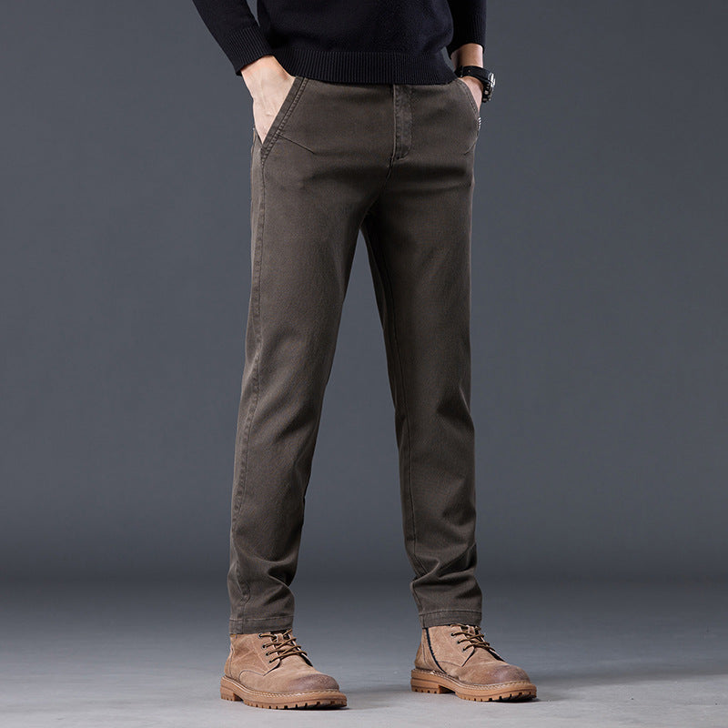 Spring And Autumn Loose-fitting Straight-leg Slim-fit Casual Trousers