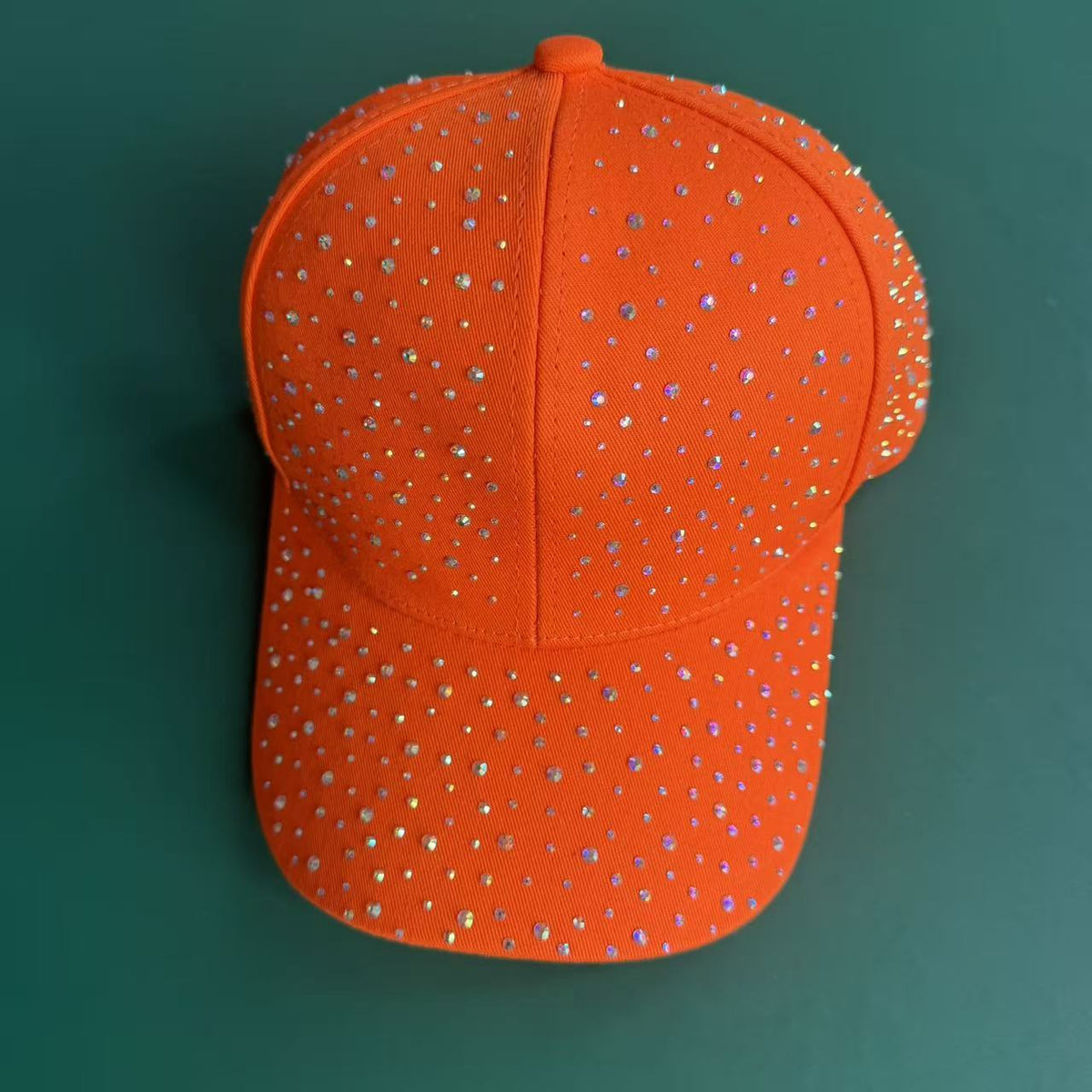 Star-shaped Beaded Baseball Cap With Diamonds - Simple And Casual Style, Suitable For Both Men And Women For Outdoor Outings, Stage Performances.