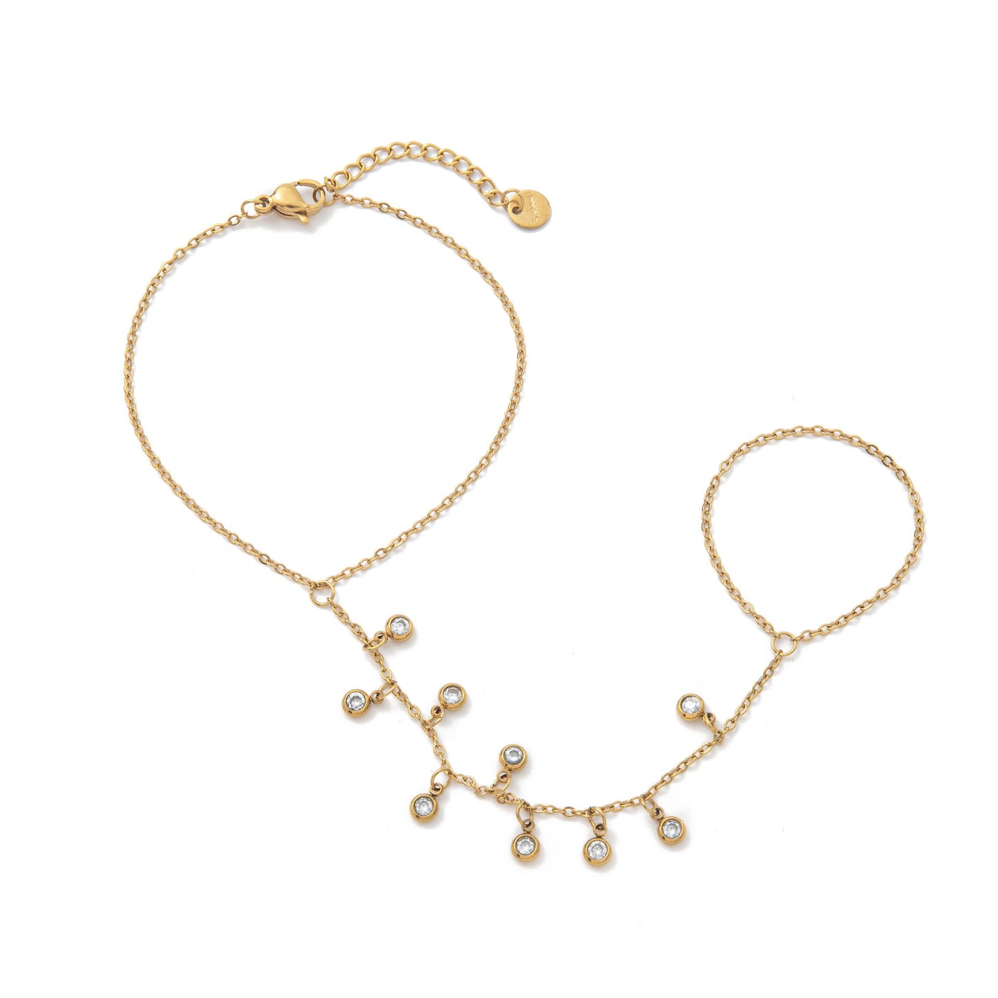 Womens Fashionable Stainless Steel Beaded Bracelet