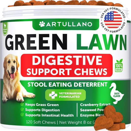 Grass Burn Spot Chews for Dogs 120 Count Lawn Urine Neutralizer