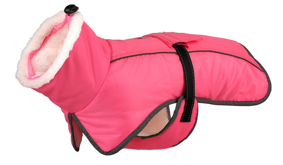 Pet Autumn And Winter Clothes Thick Warm Waterproof Cold-proof Cotton Coat Pet Clothing Dog Clothes