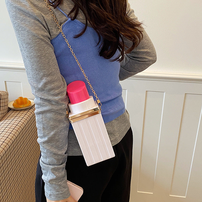 Acrylic Lipstick-shaped Single-shoulder Crossbody Bag