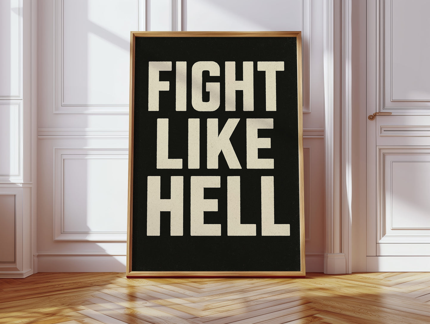 Affiche audacieuse "Bats-toi comme en enfer"
