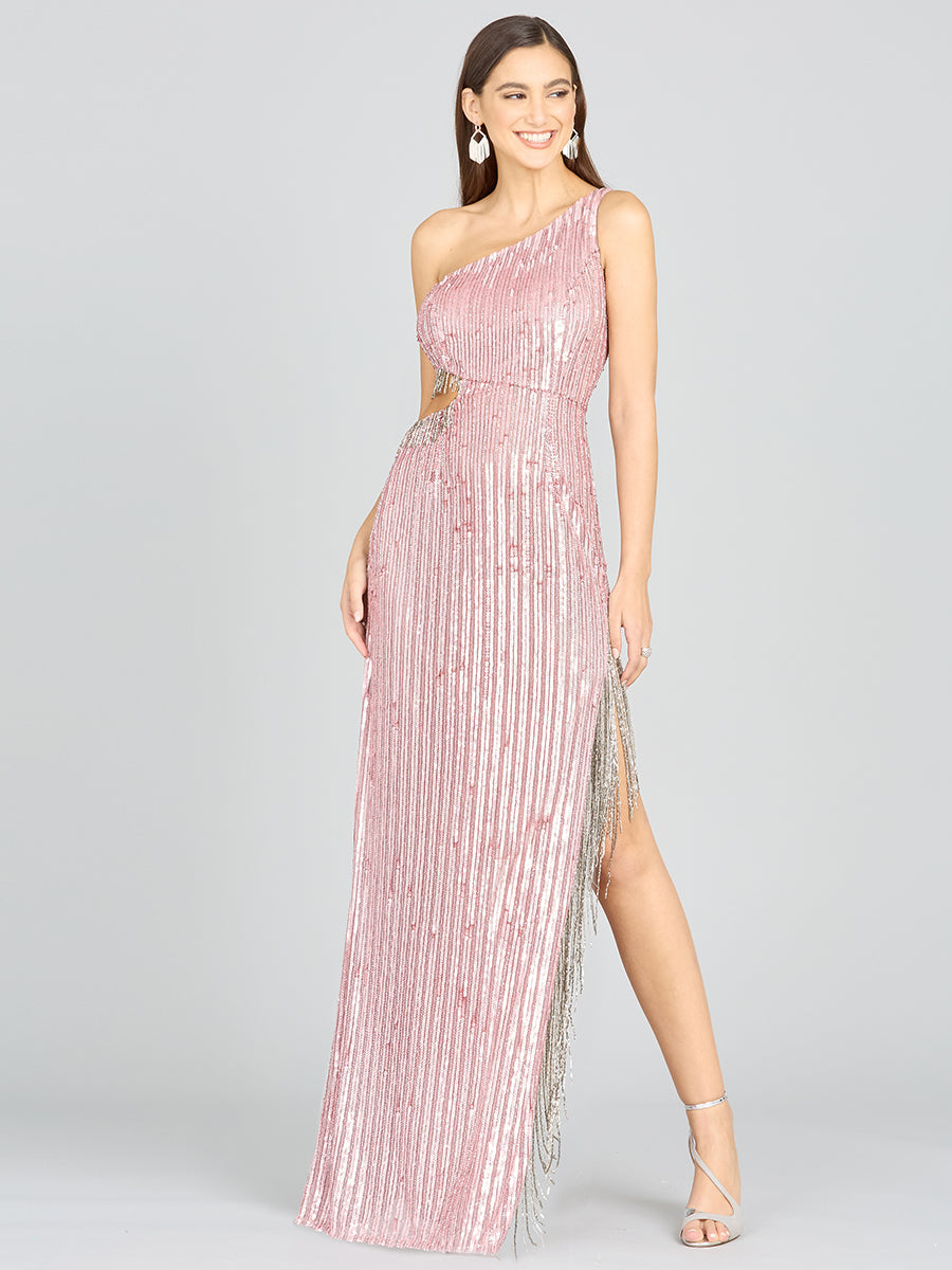 Robe longue à franges et perles Wendy