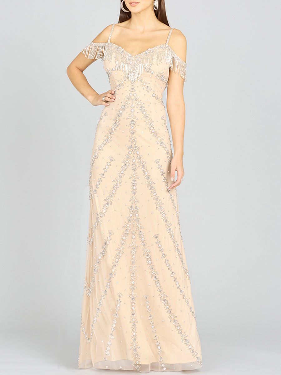 Robe perlée bonbon