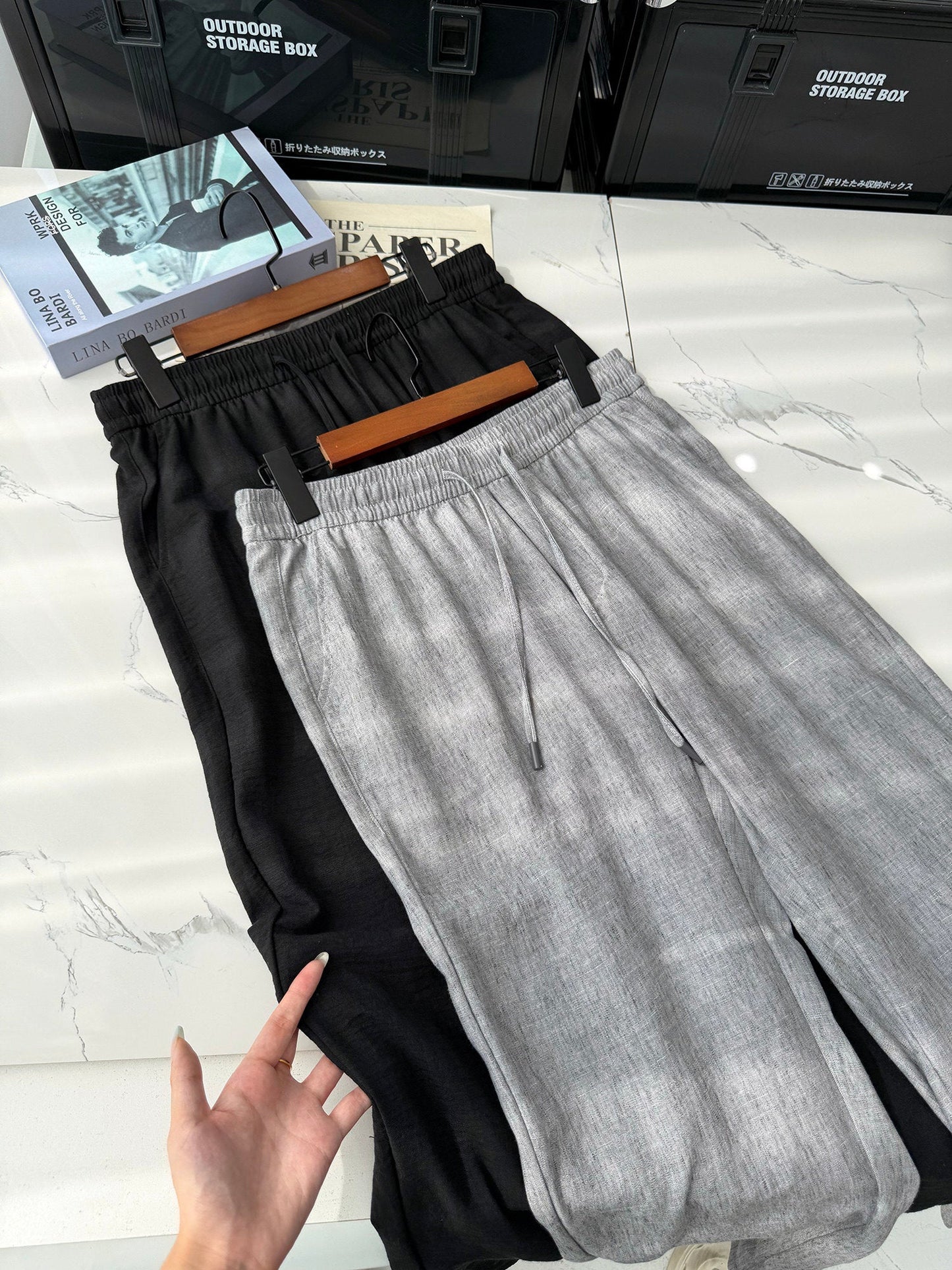 Mens Lightweight Cooling Loose-fit Casual Pants