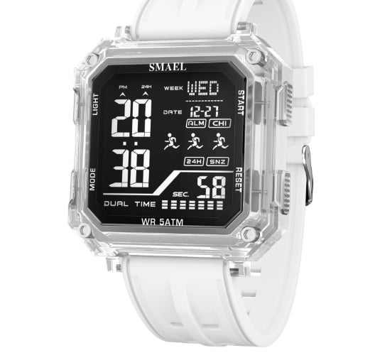 Casual Fashionable Stopwatch Alarm Sports Watch For Students